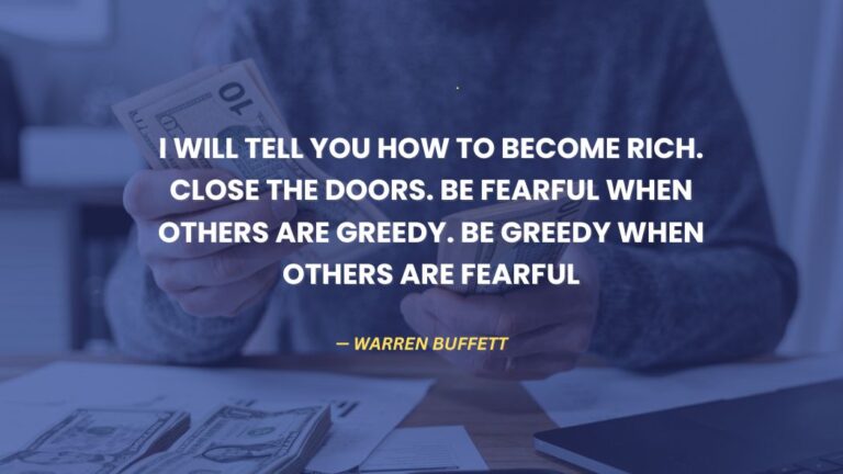Warren Buffet investing quote, fear and greed.