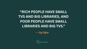 Zig Ziglar Wisdom Quote on Self Learning and Investment