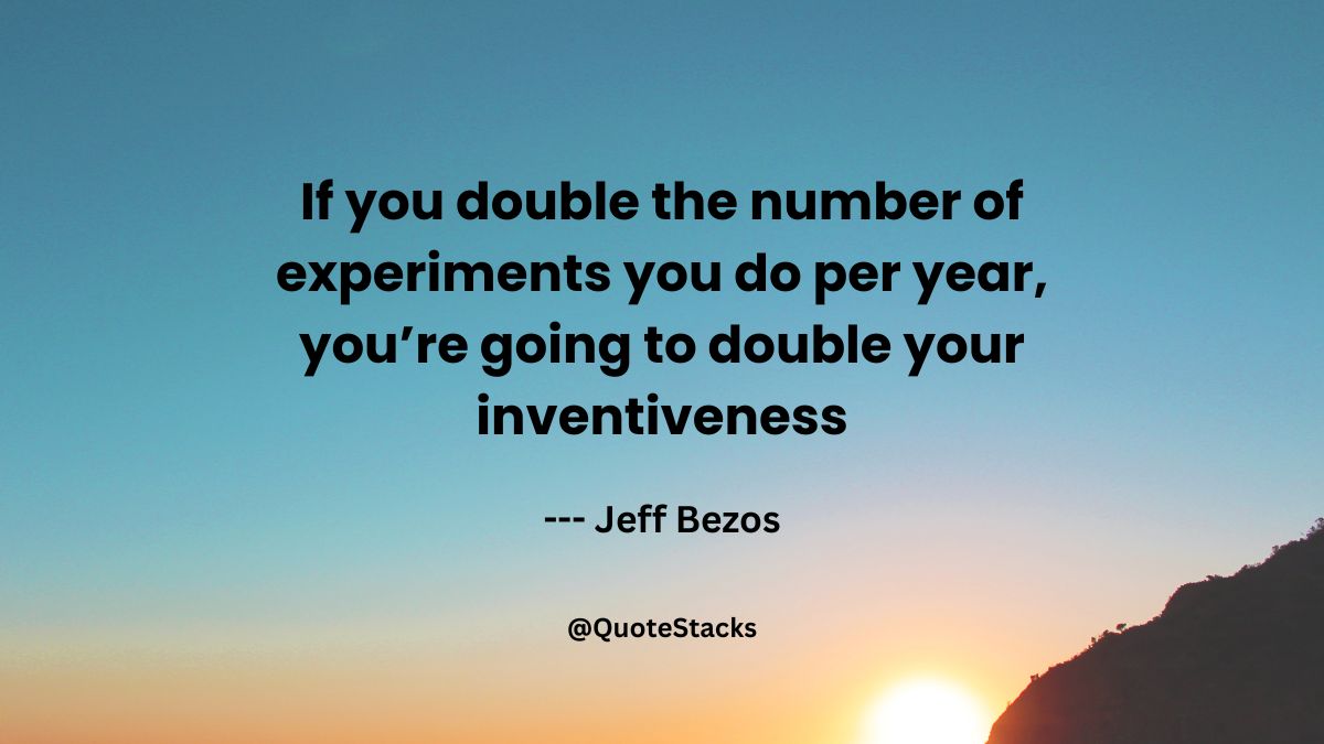 double your inventiveness with experimenting